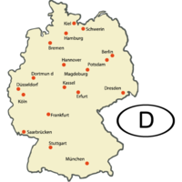 Leichte Sprache: Deutschland-Karte mit deutschen Städten
